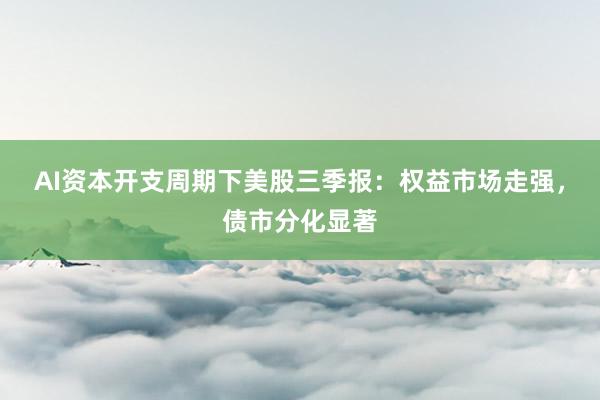 AI资本开支周期下美股三季报：权益市场走强，债市分化显著
